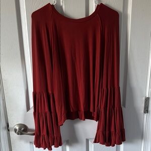Elegant Red Women's Top